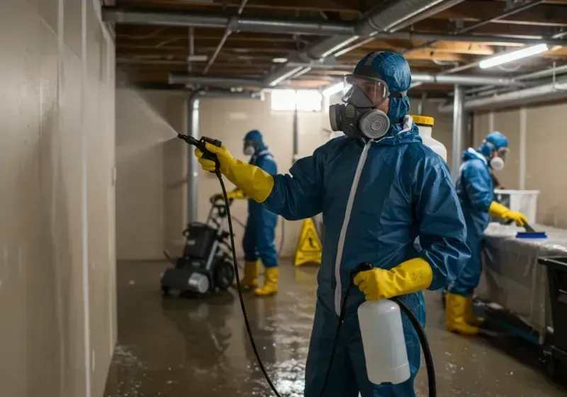 Basement Sanitization and Antimicrobial Treatment process in Spring Hill, KS